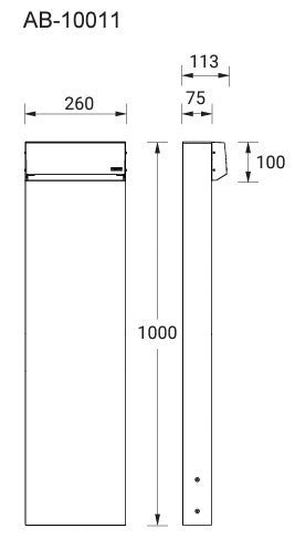 LigmanAbacus 4 - single sided - 1000mmBollard