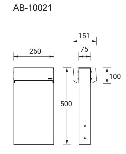 LigmanAbacus 4 - double sided - 600mmBollard
