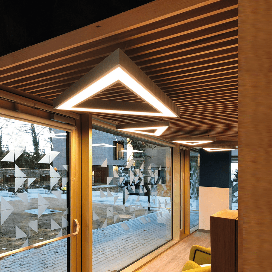 Algorithm Triangular Led Pendant Geometric Triangle LED – Impressions Lighting