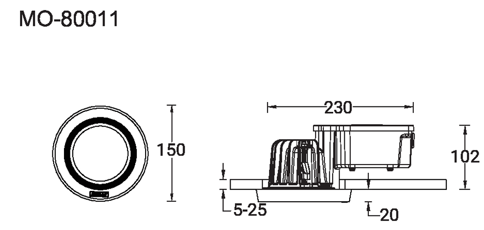 LigmanMondova 3 IP65 DownlightDownlights